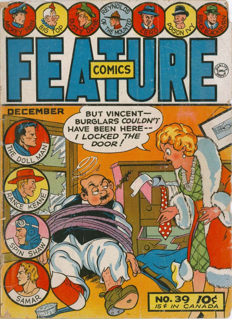 Book Cover For Feature Comics 39 - Version 2