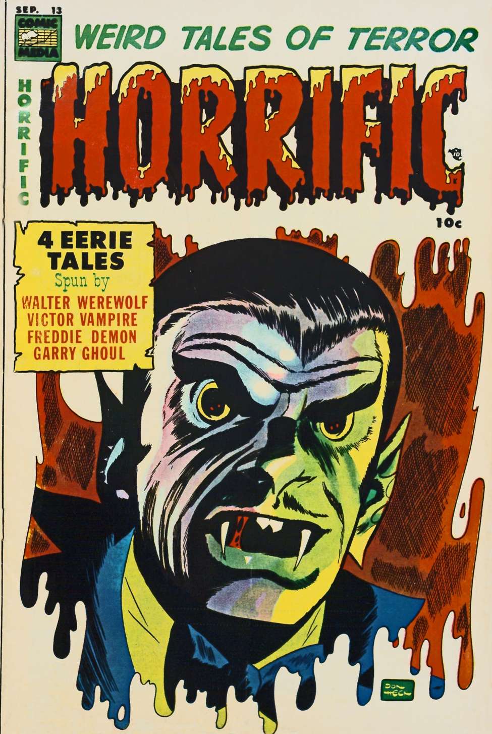 Comic Book Cover For Horrific 13