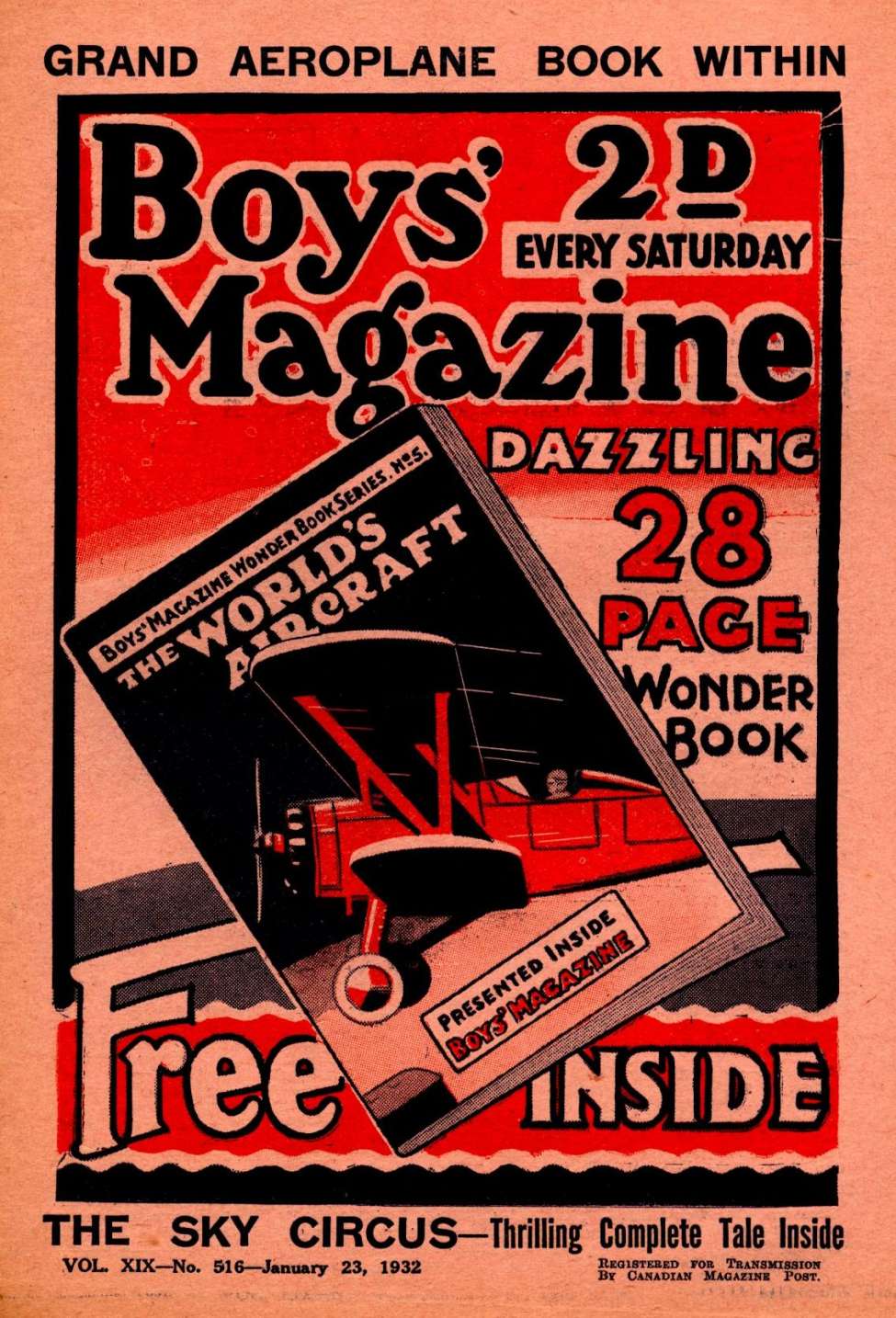 Book Cover For Boys' Magazine 516