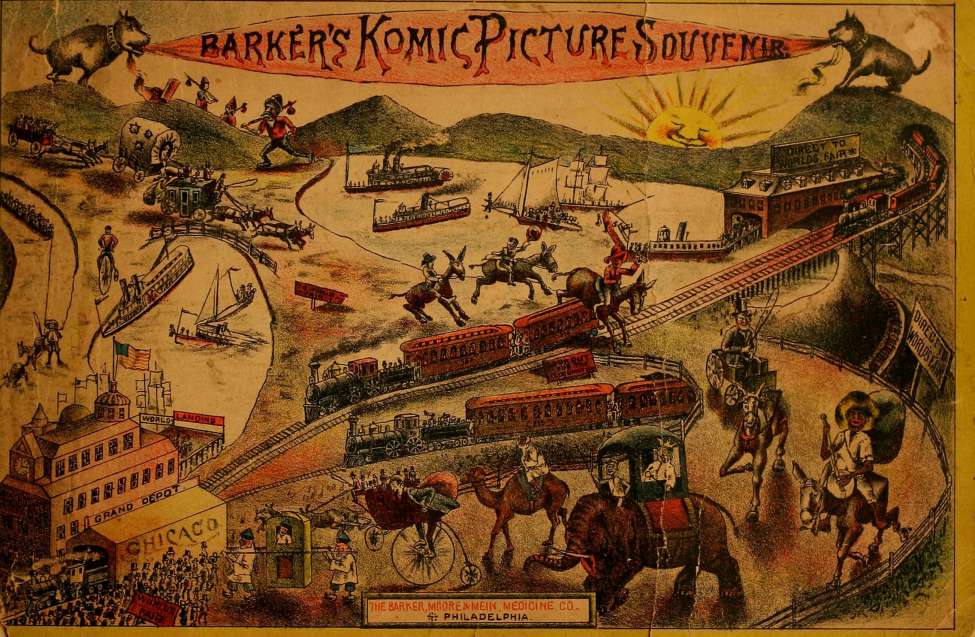 Book Cover For Barker's Komic Picture Souvenir 1893