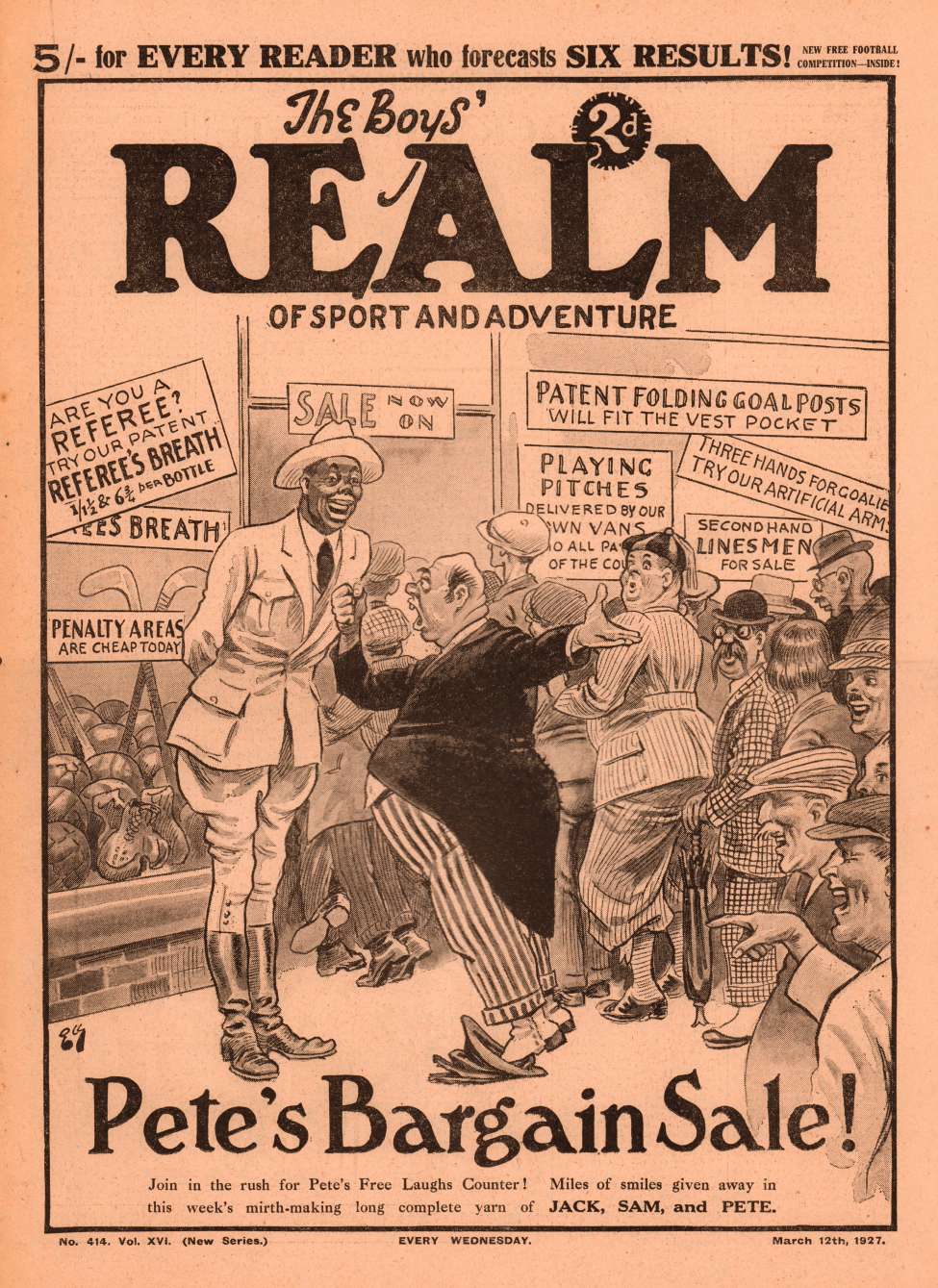 Comic Book Cover For The Boys' Realm v2 414 - Pete's Bargain Sale!