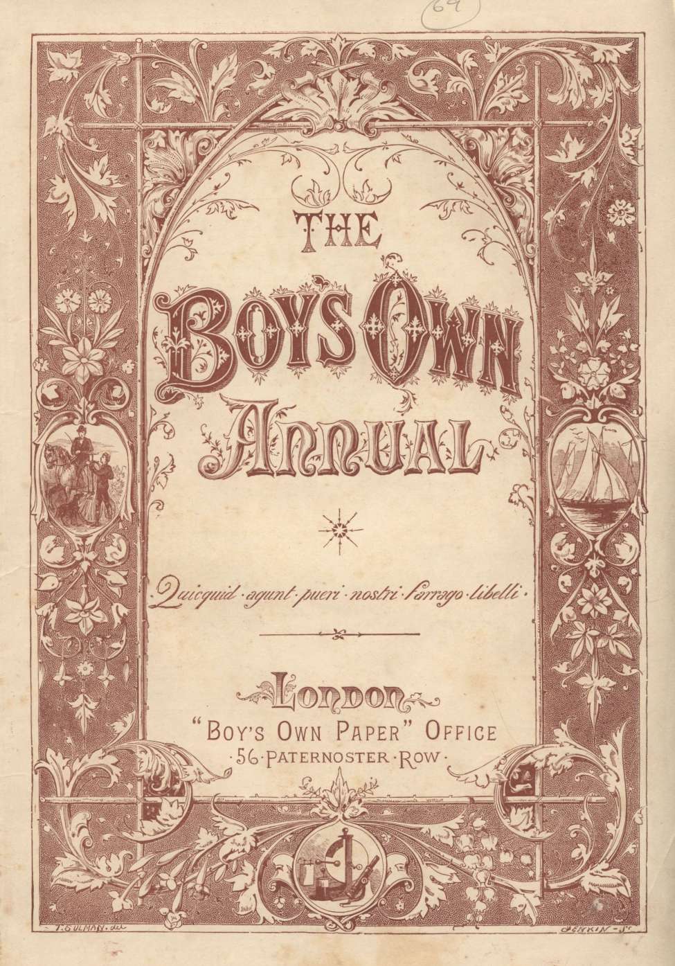 Book Cover For The Boy's Own Paper v14 Index 1891-92