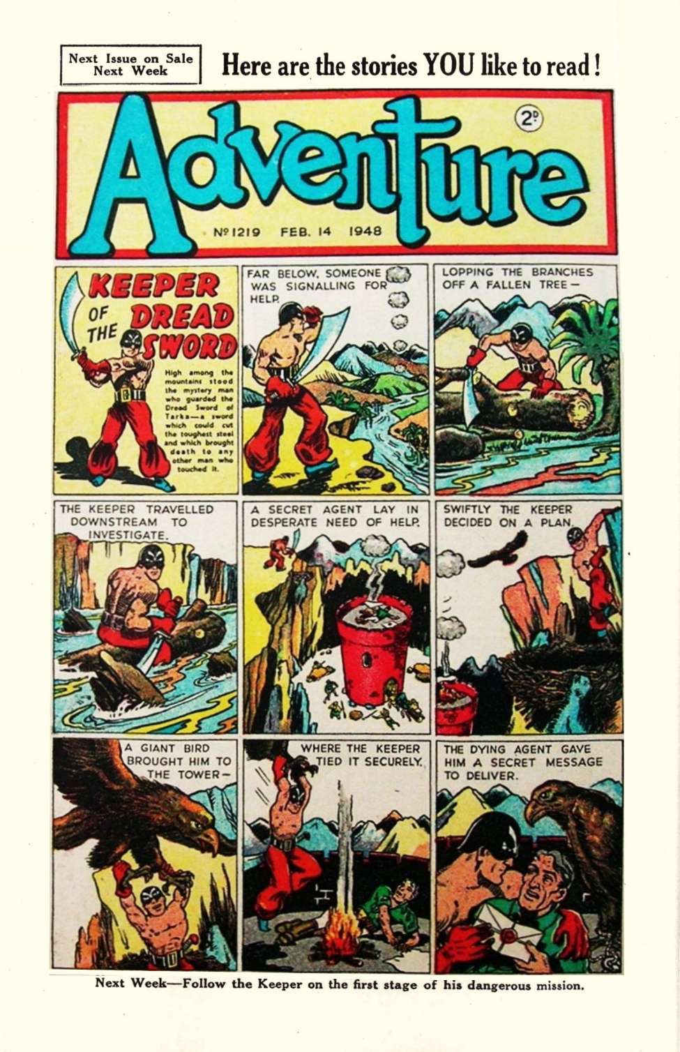 Comic Book Cover For Adventure 1219