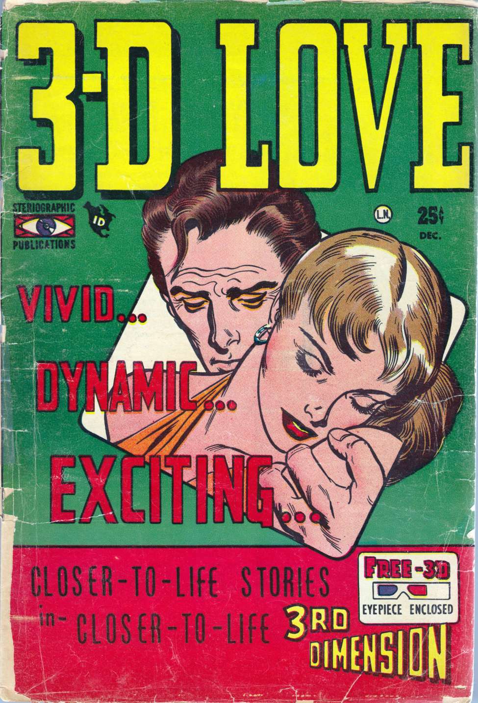 Comic Book Cover For 3-D Love