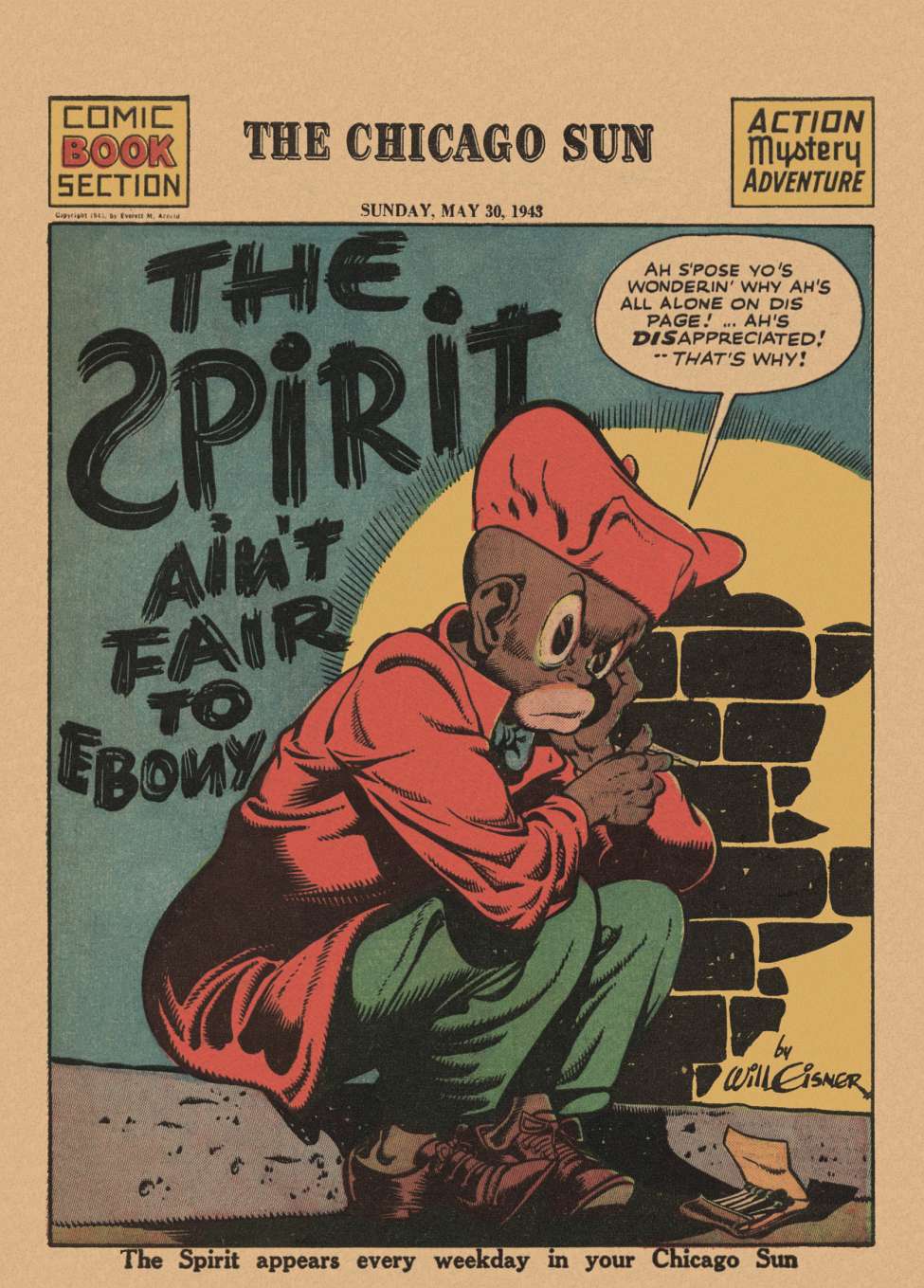 Comic Book Cover For The Spirit (1943-05-30) - Chicago Sun - Version 1