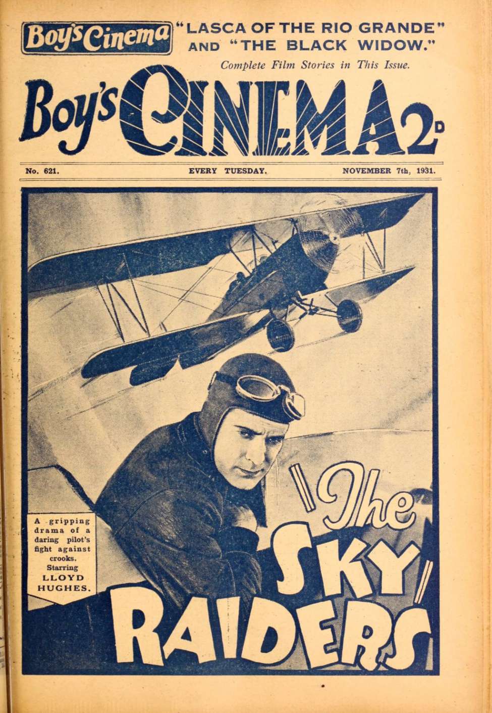 Comic Book Cover For Boy's Cinema 621 - The Sky Raiders - Lloyd Hughes