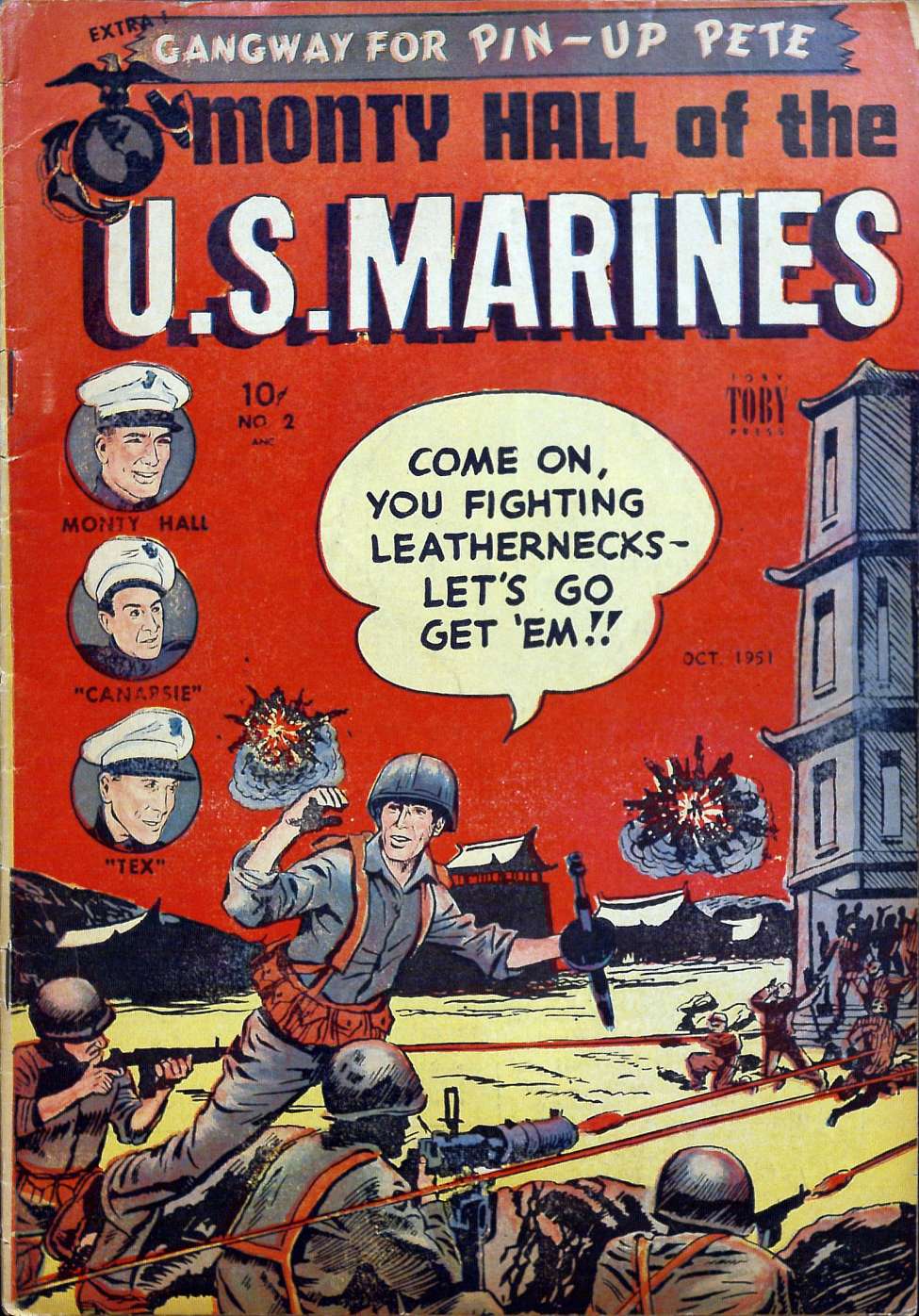 Comic Book Cover For Monty Hall of the U.S. Marines 2