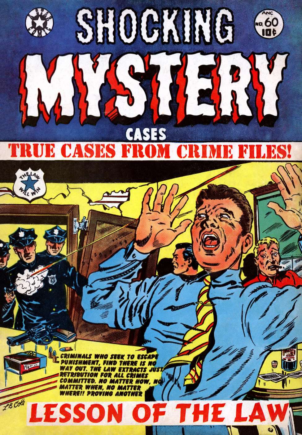 Comic Book Cover For Shocking Mystery Cases 60