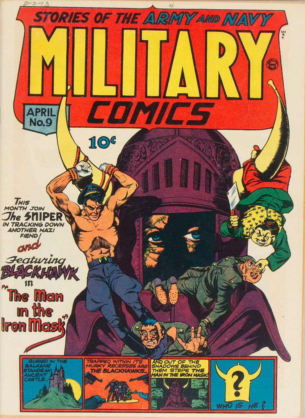 Comic Book Cover For Military Comics 9 - Version 2