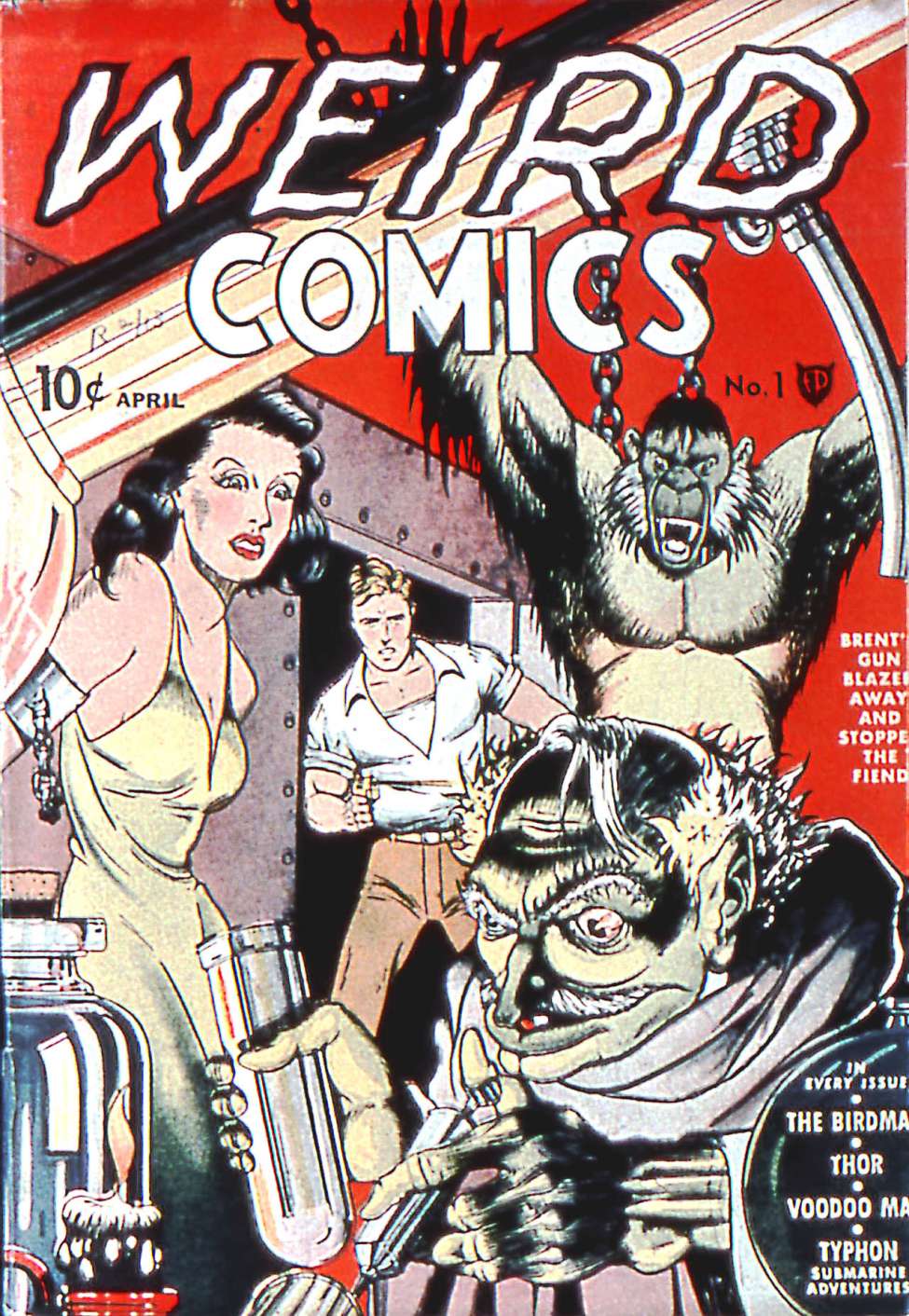Comic Book Cover For Weird Comics 1 (fiche)