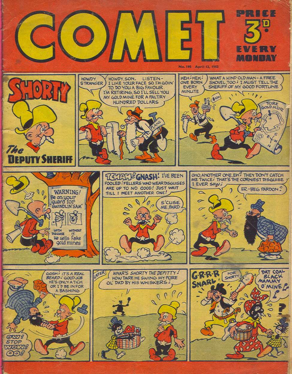 Comic Book Cover For The Comet 195