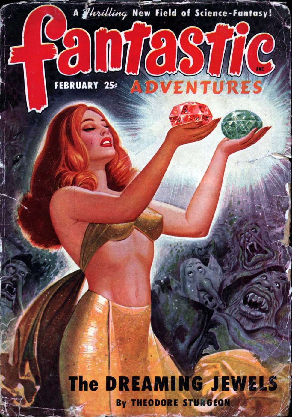 Comic Book Cover For Fantastic Adventures v12 2 - The Dreaming Jewels - Theodore Sturgeon