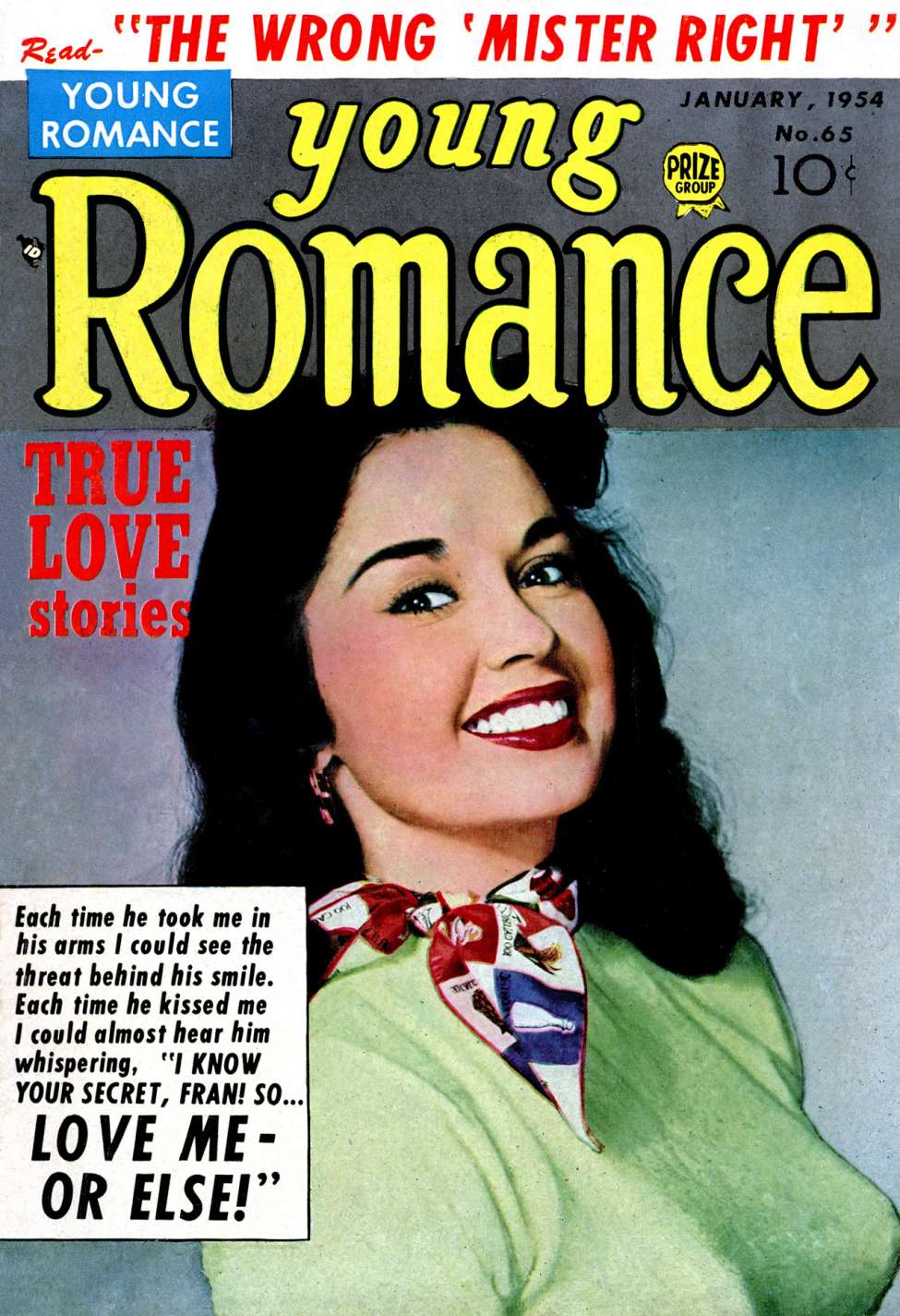 Comic Book Cover For Young Romance 65