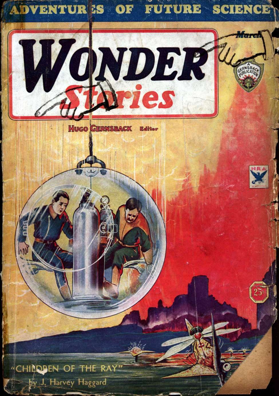Comic Book Cover For Wonder Stories v5 8 - Xandulu - Jack Williamson