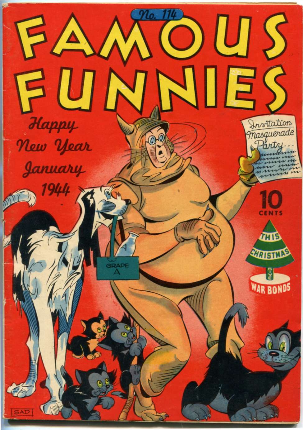 Comic Book Cover For Famous Funnies 114