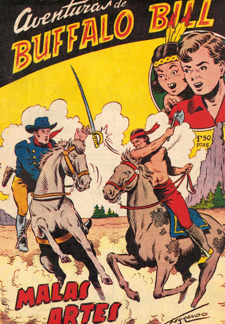 Comic Book Cover For Aventuras de Buffalo Bill 12 Malas artes