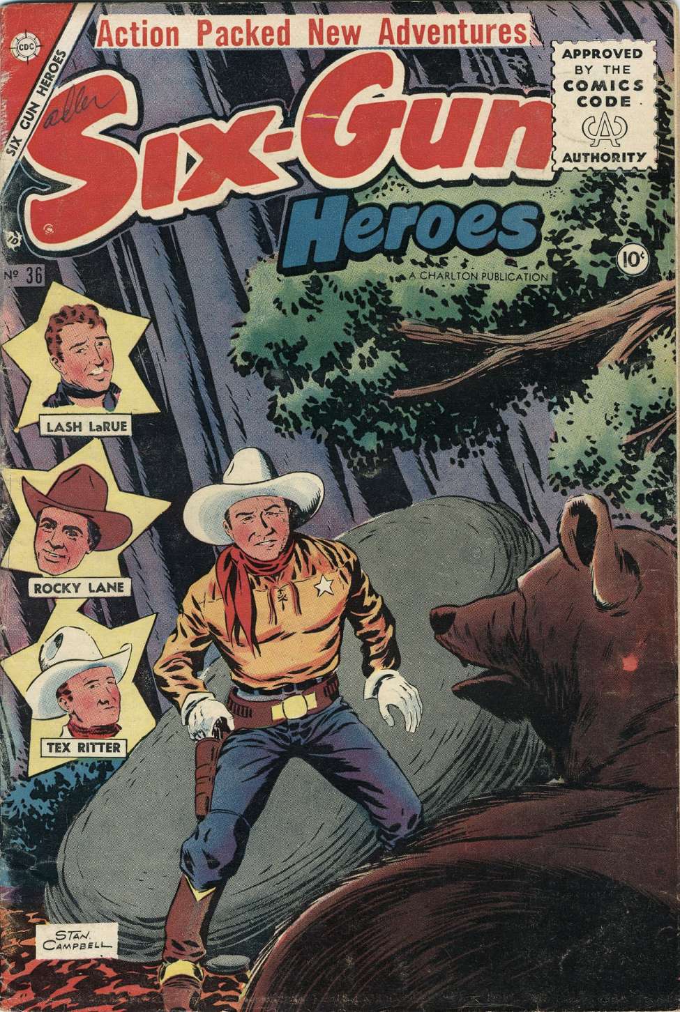 Comic Book Cover For Six-Gun Heroes 36
