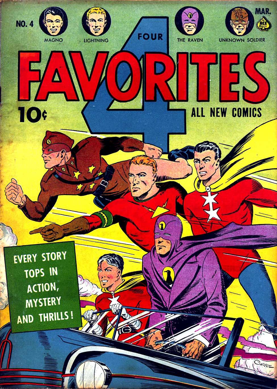 Comic Book Cover For Four Favorites 4