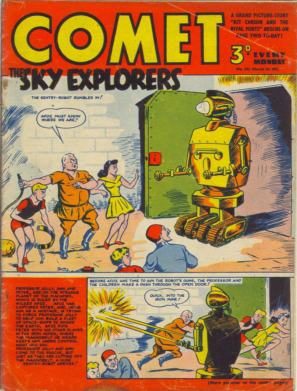 Comic Book Cover For The Comet 243
