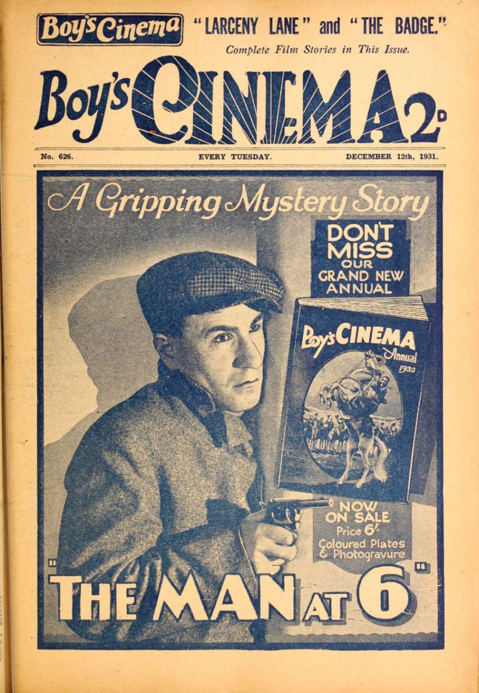 Comic Book Cover For Boy's Cinema 626 - The Man at 6 - Gerald Rawlinson