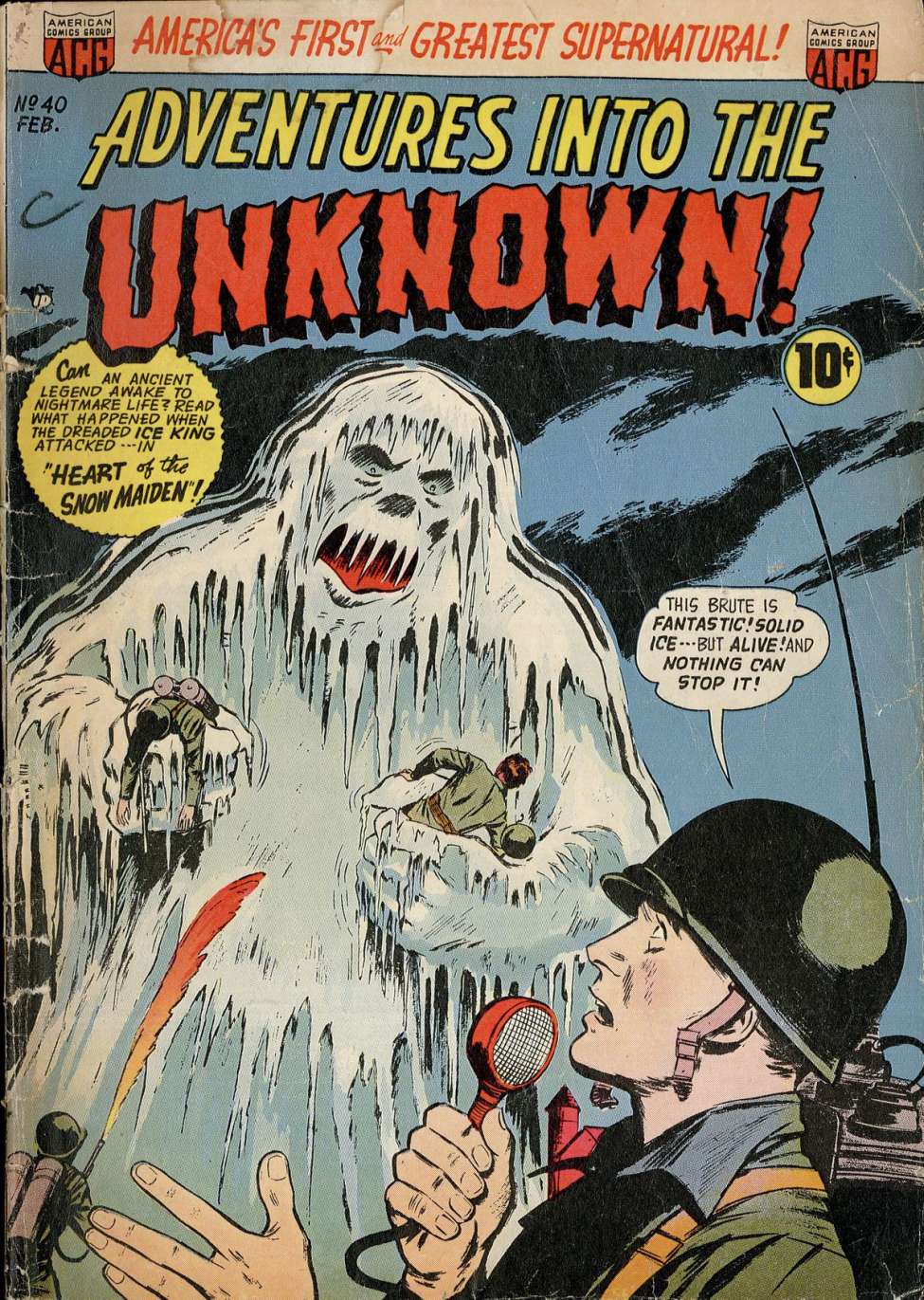 Comic Book Cover For Adventures into the Unknown 40