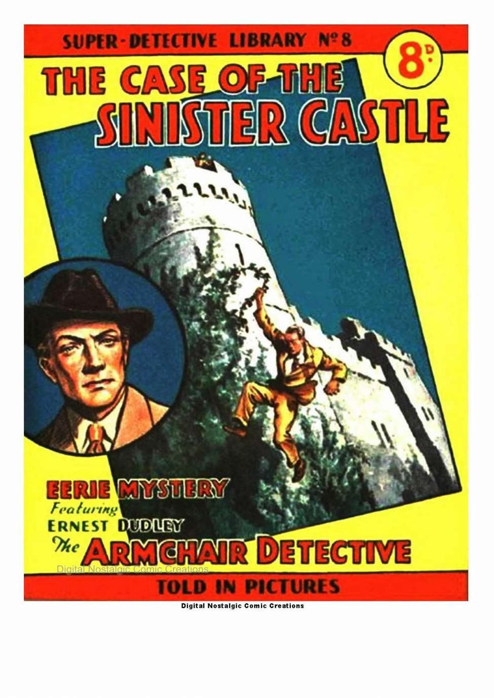 Comic Book Cover For Super Detective Library 8 - The Case of The Sinister Castle