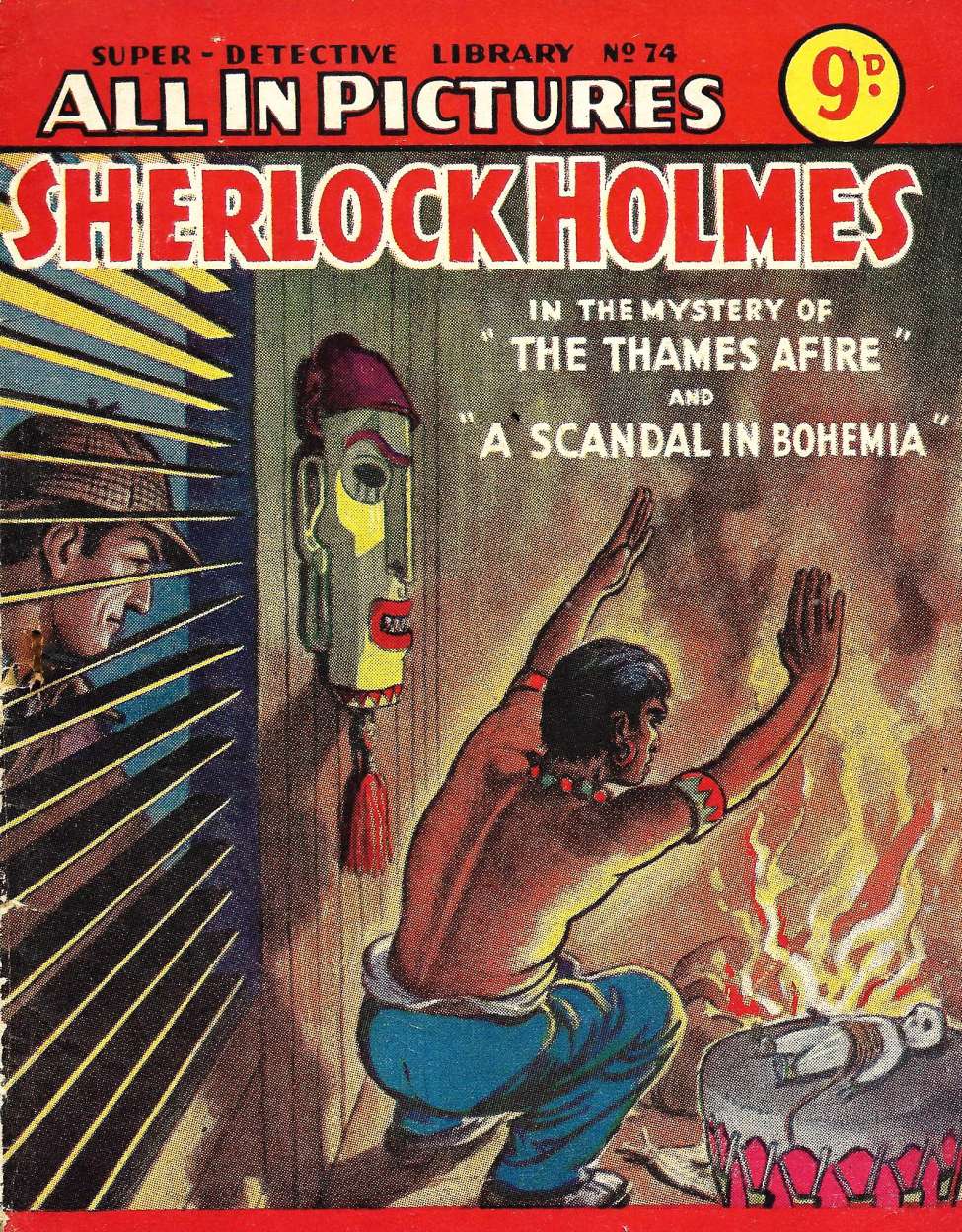 Comic Book Cover For Super Detective Library 74 - Sherlock Holmes