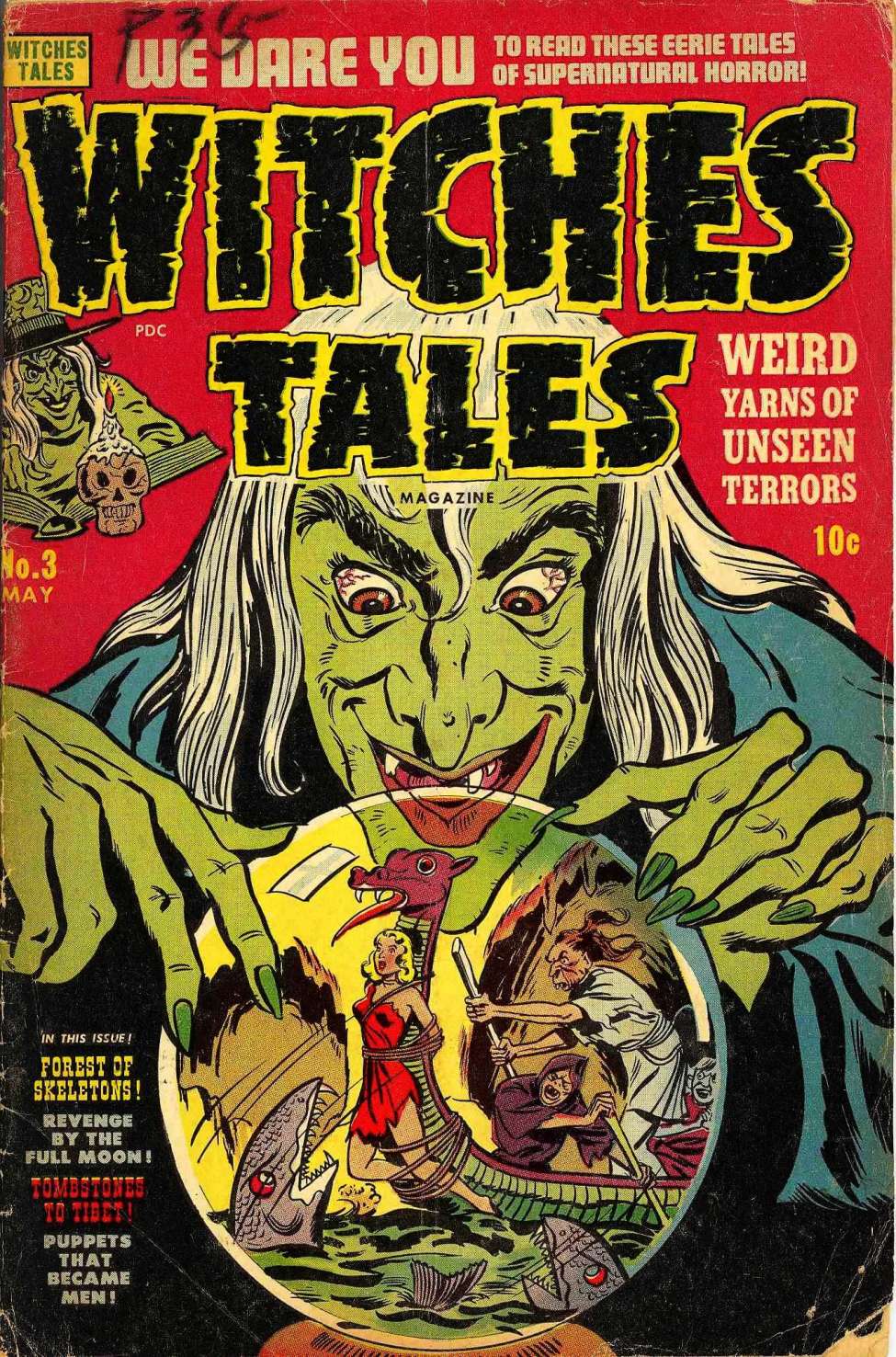 Comic Book Cover For Witches Tales 3