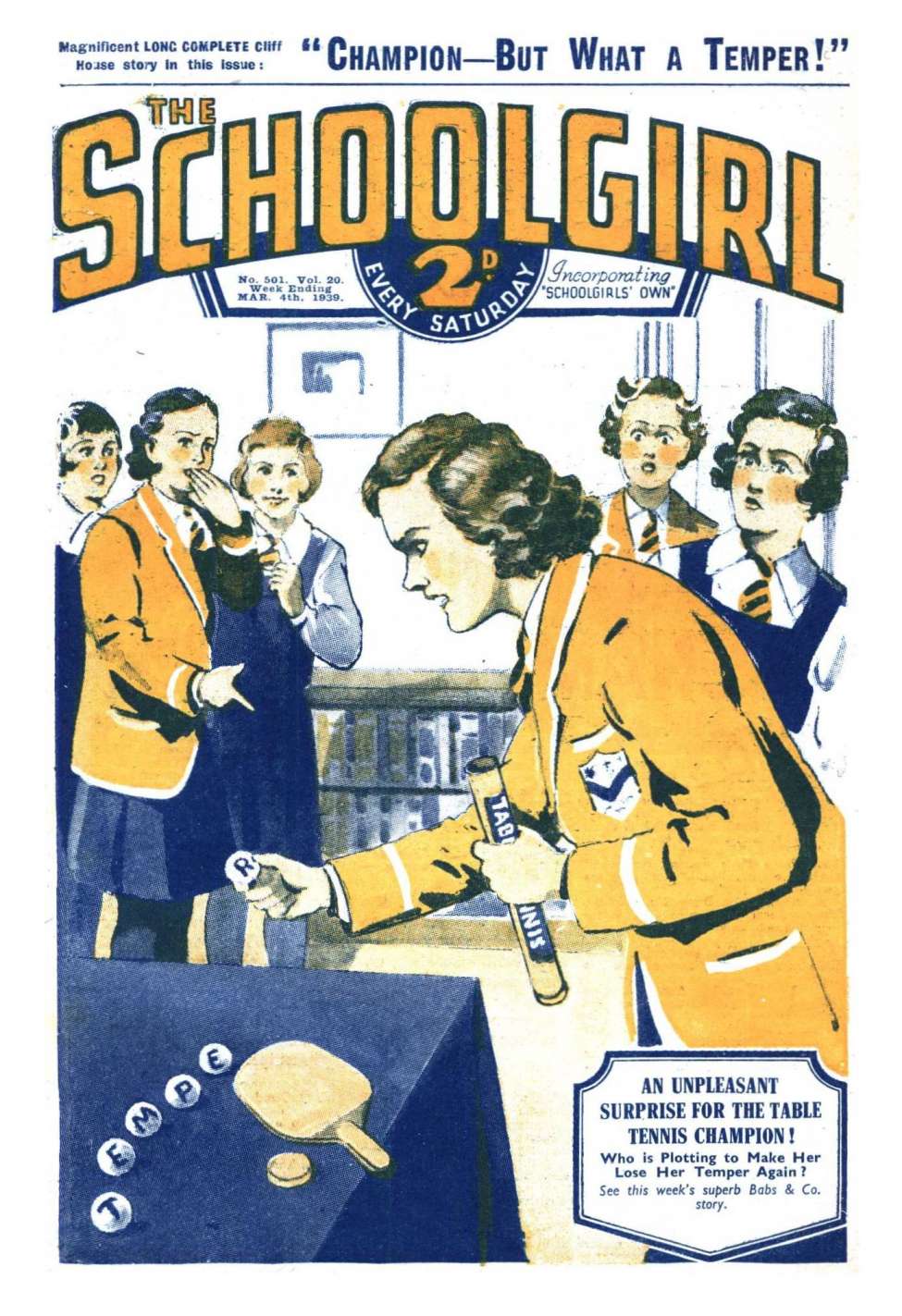 Comic Book Cover For The Schoolgirl 501