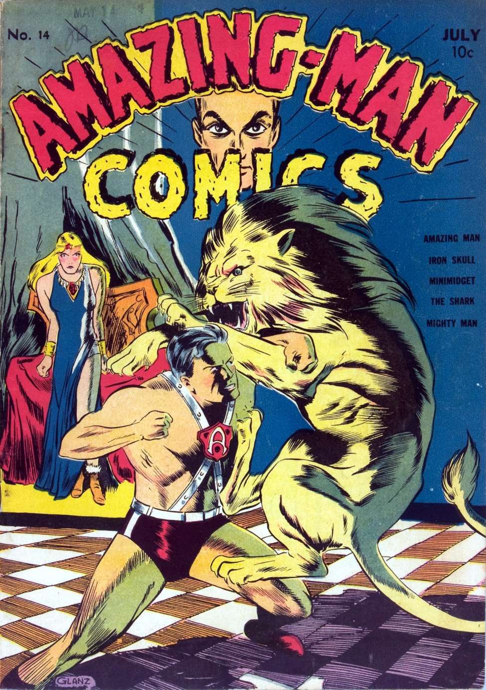 Comic Book Cover For Amazing Man Comics 14 (paper/2fiche)