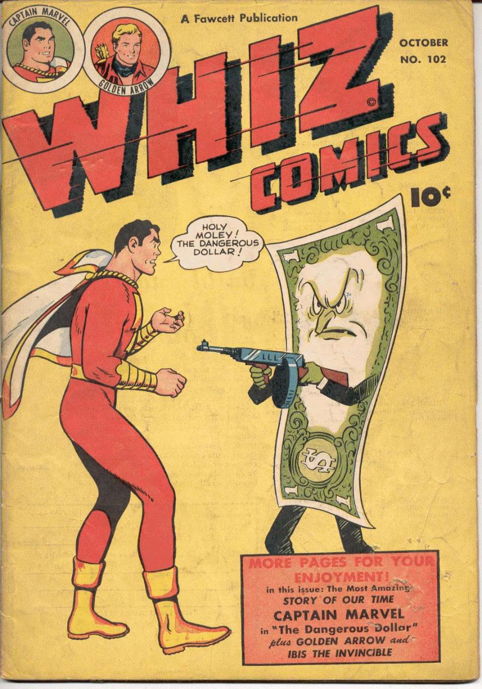 Comic Book Cover For Whiz Comics 102 (paper/fiche)