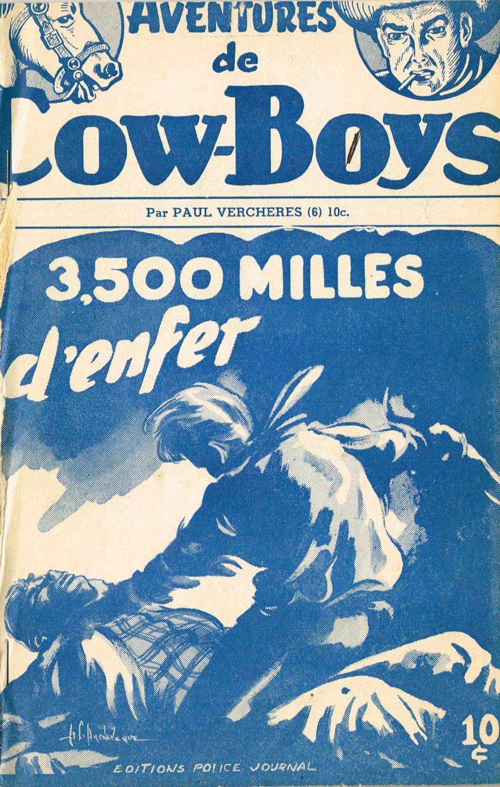 Comic Book Cover For Aventures de Cow-Boys 6 - 3500 milles d'enfer