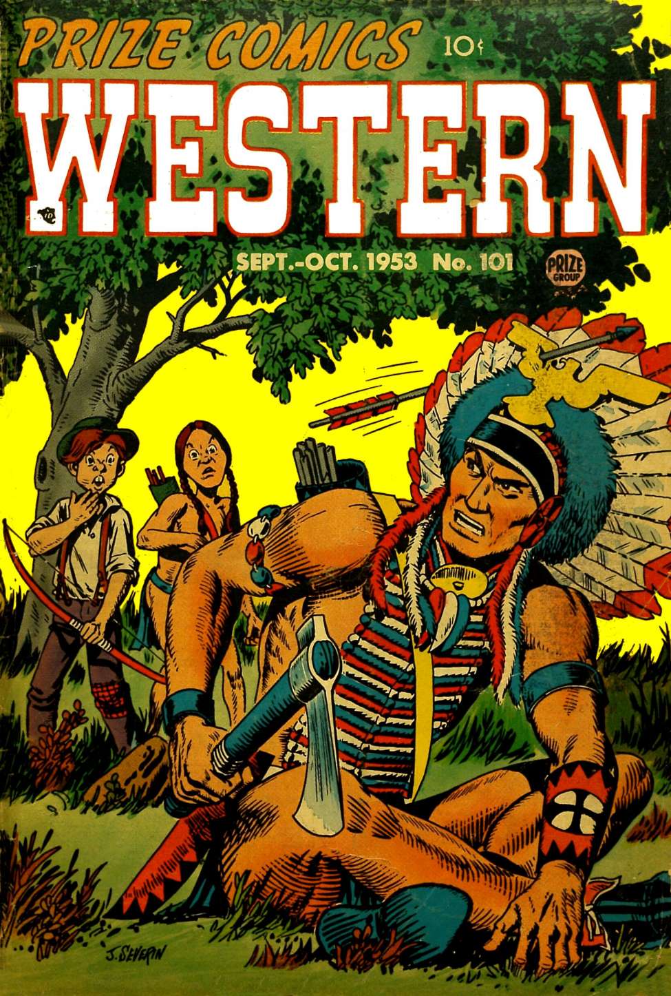 Comic Book Cover For Prize Comics Western 101