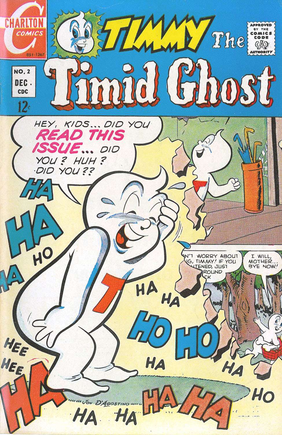 Comic Book Cover For Timmy the Timid Ghost (1967 Series) 2