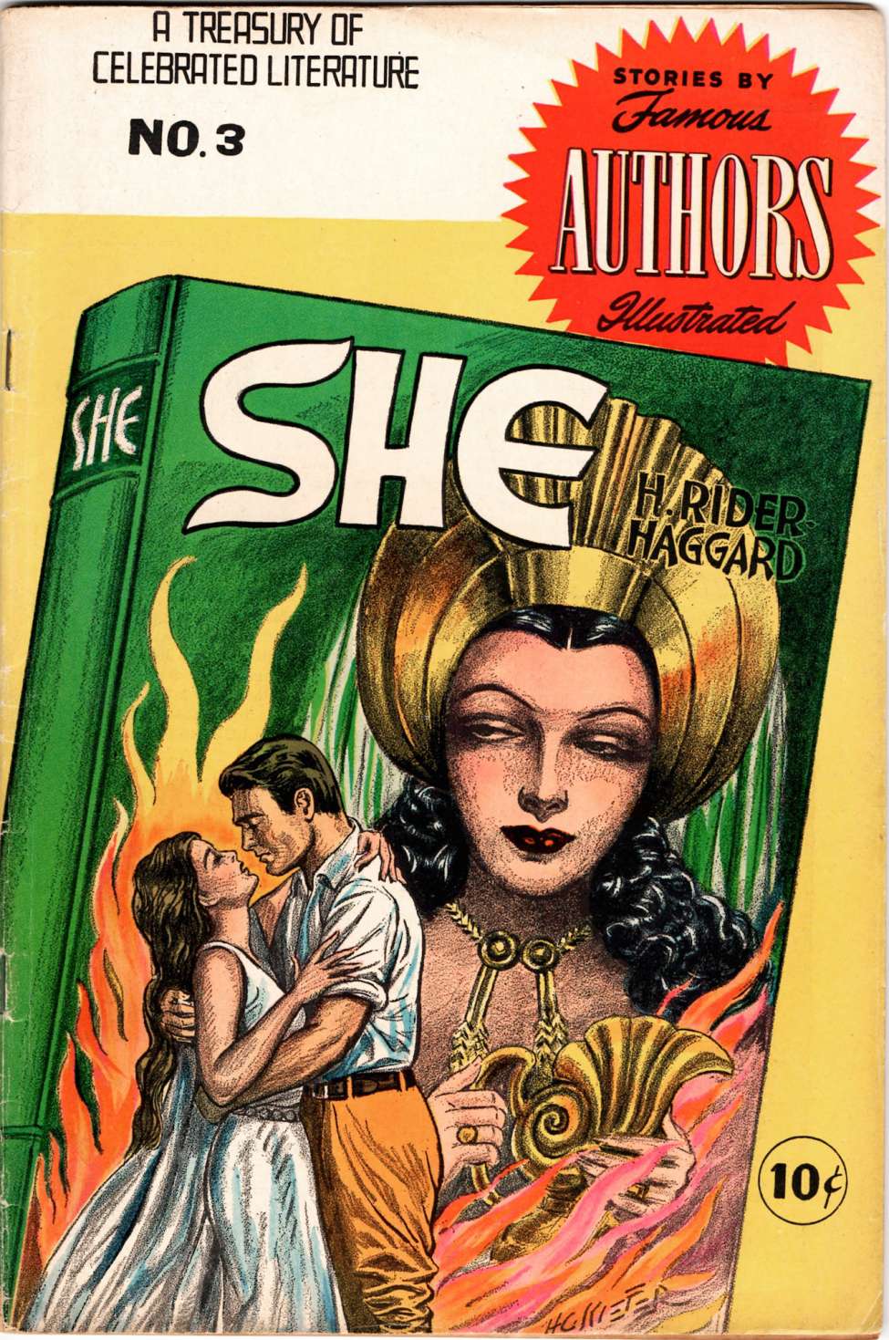 Comic Book Cover For Stories By Famous Authors Illustrated 3 - She (alt) - Version 2