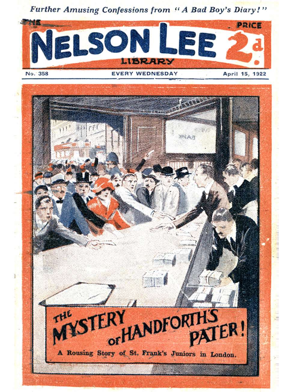 Book Cover For Nelson Lee Library s1 358 - The Mystery of Handforth's Pater