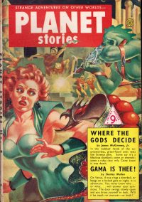 Large Thumbnail For Planet Stories (UK) 6 - Where the Gods Decide - James McKimmey, Jr.