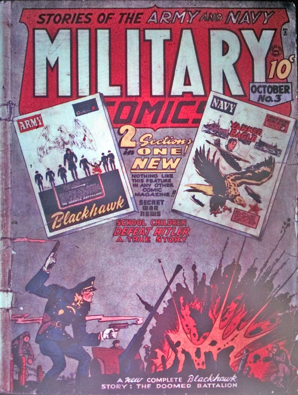Comic Book Cover For Military Comics 3