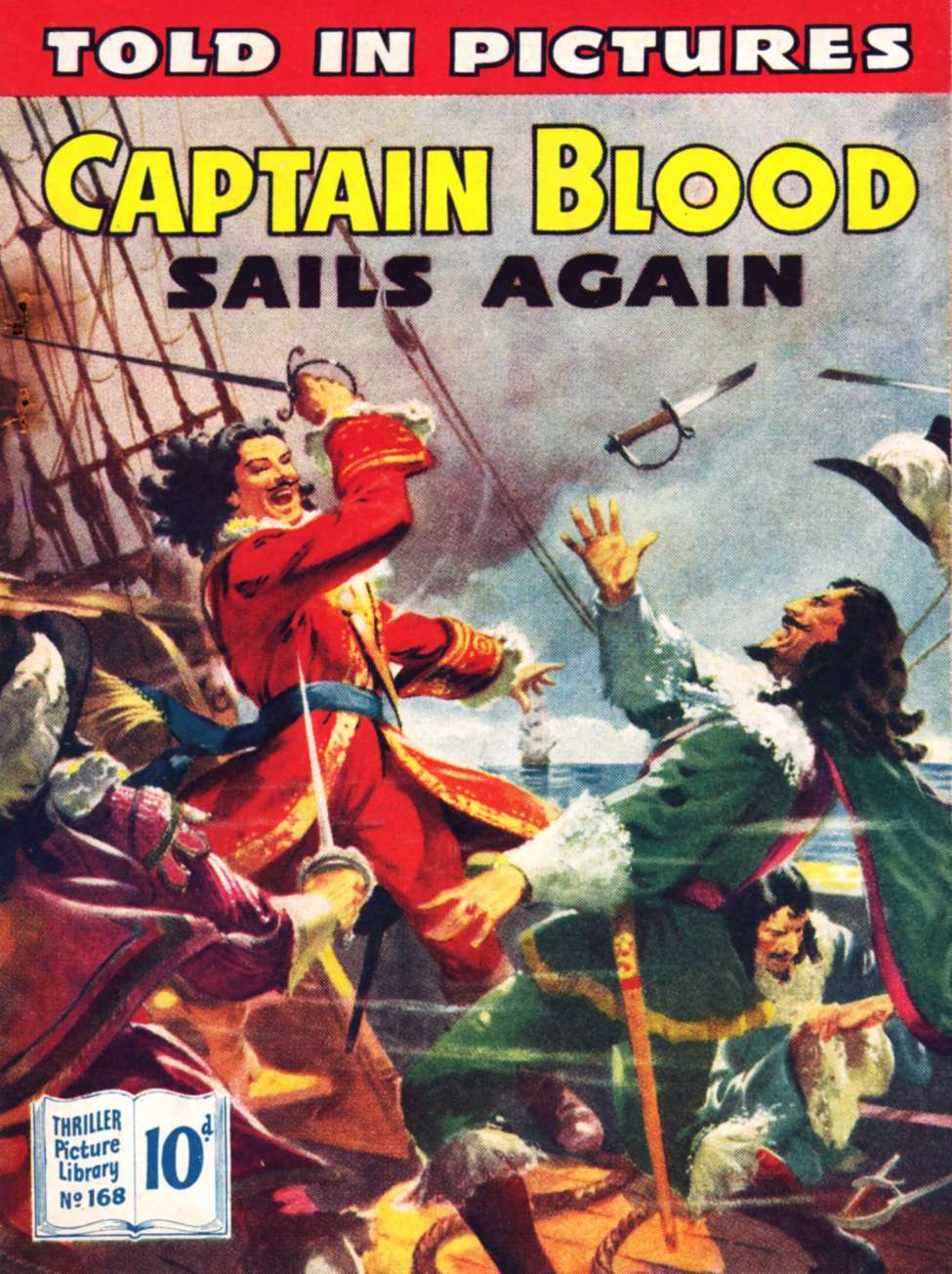 Book Cover For Thriller Picture Library 168 - Captain Blood Sails Again