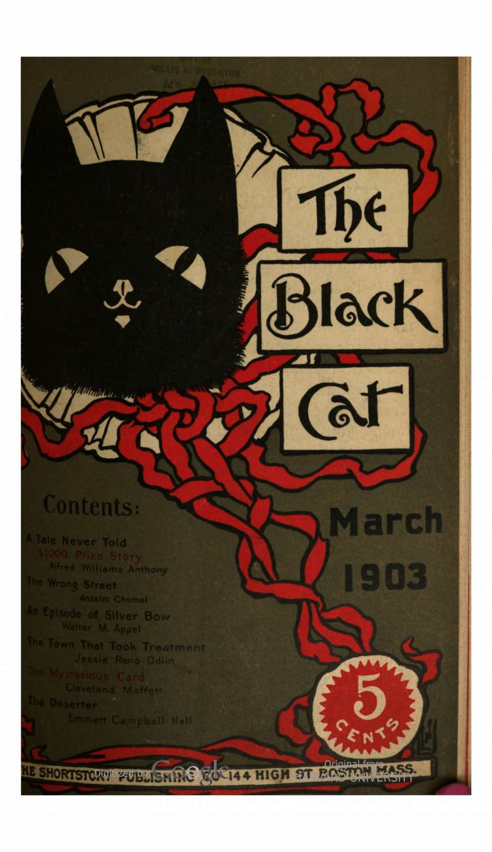 Book Cover For The Black Cat v8 6 - A Tale Never Told - Alfred Williams Anthony