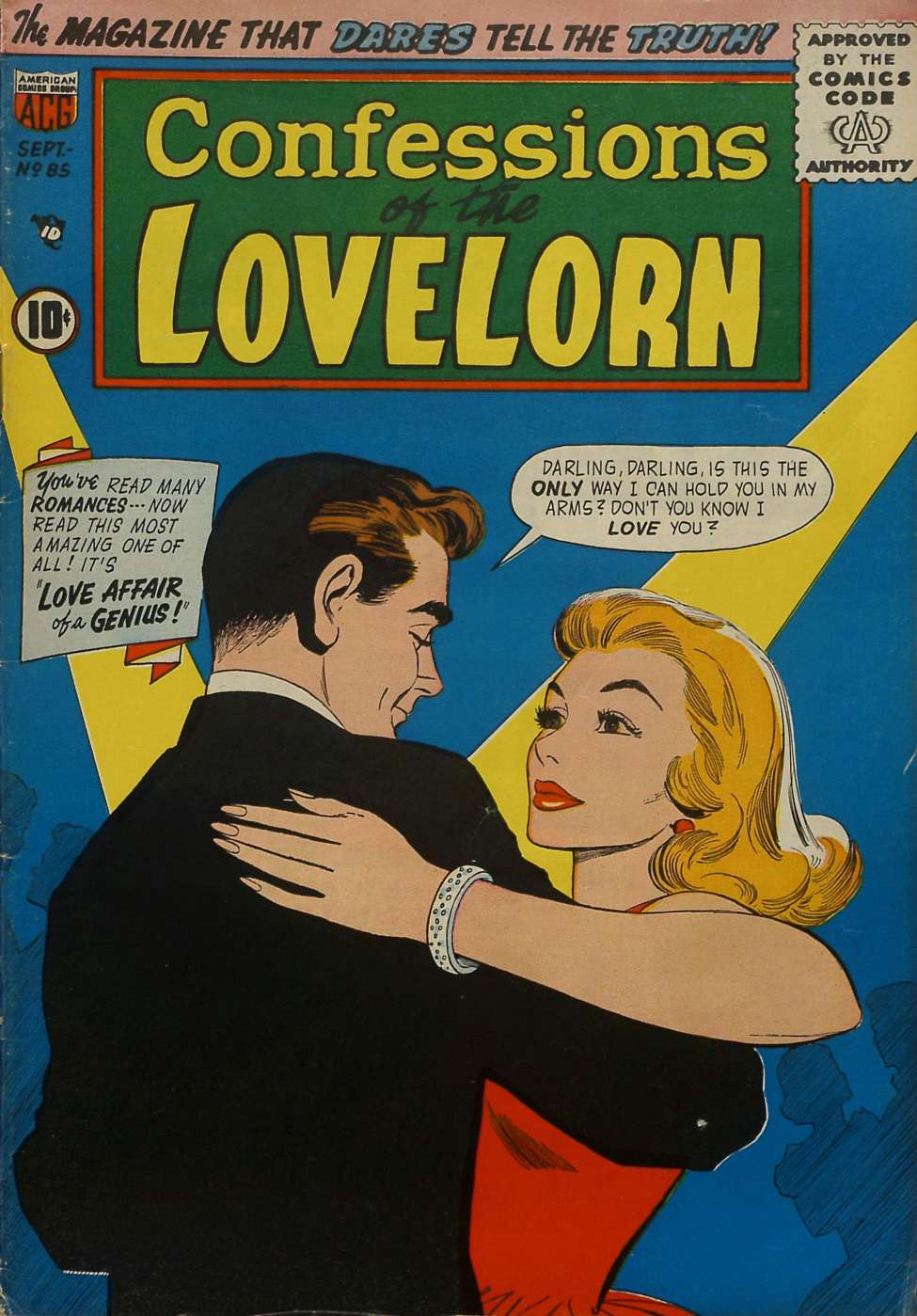Comic Book Cover For Confessions of the Lovelorn 85