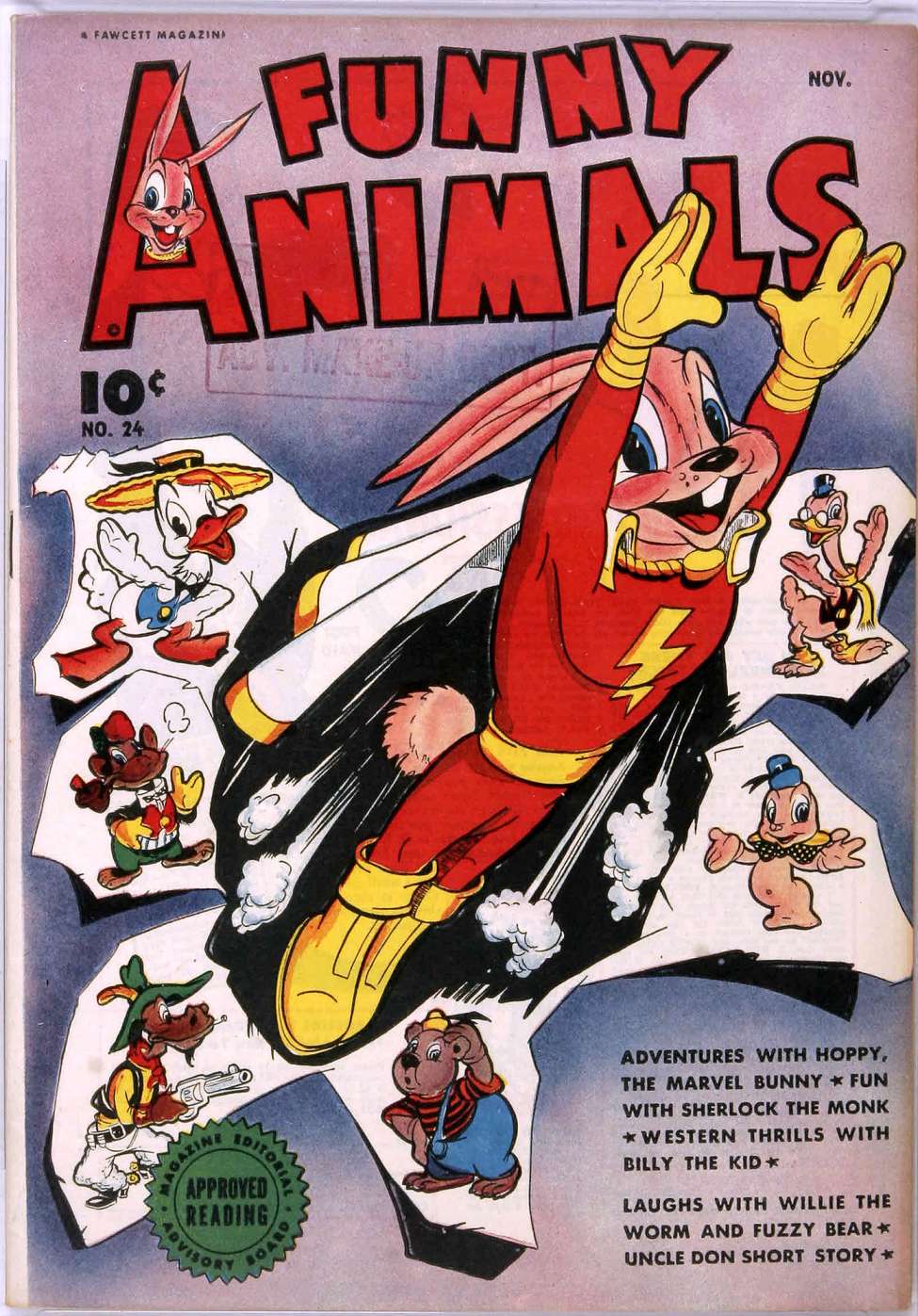 Book Cover For Fawcett's Funny Animals 24 - Version 1