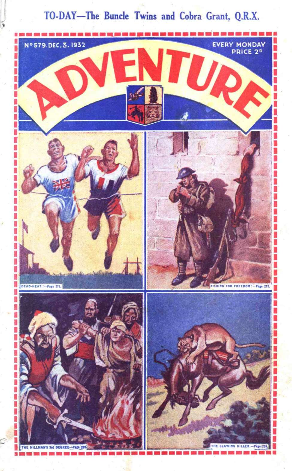 Comic Book Cover For Adventure 579