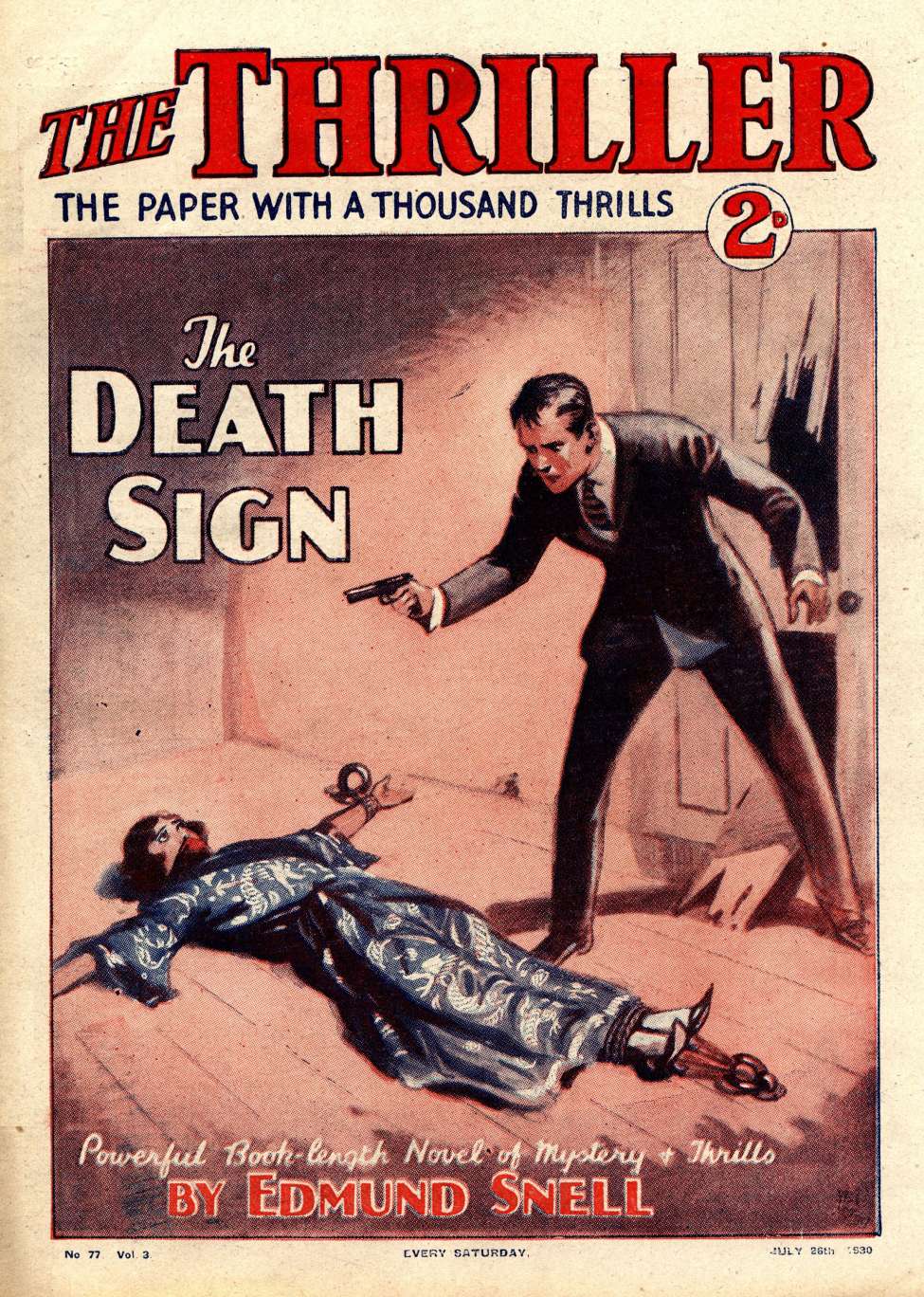 Comic Book Cover For The Thriller 77