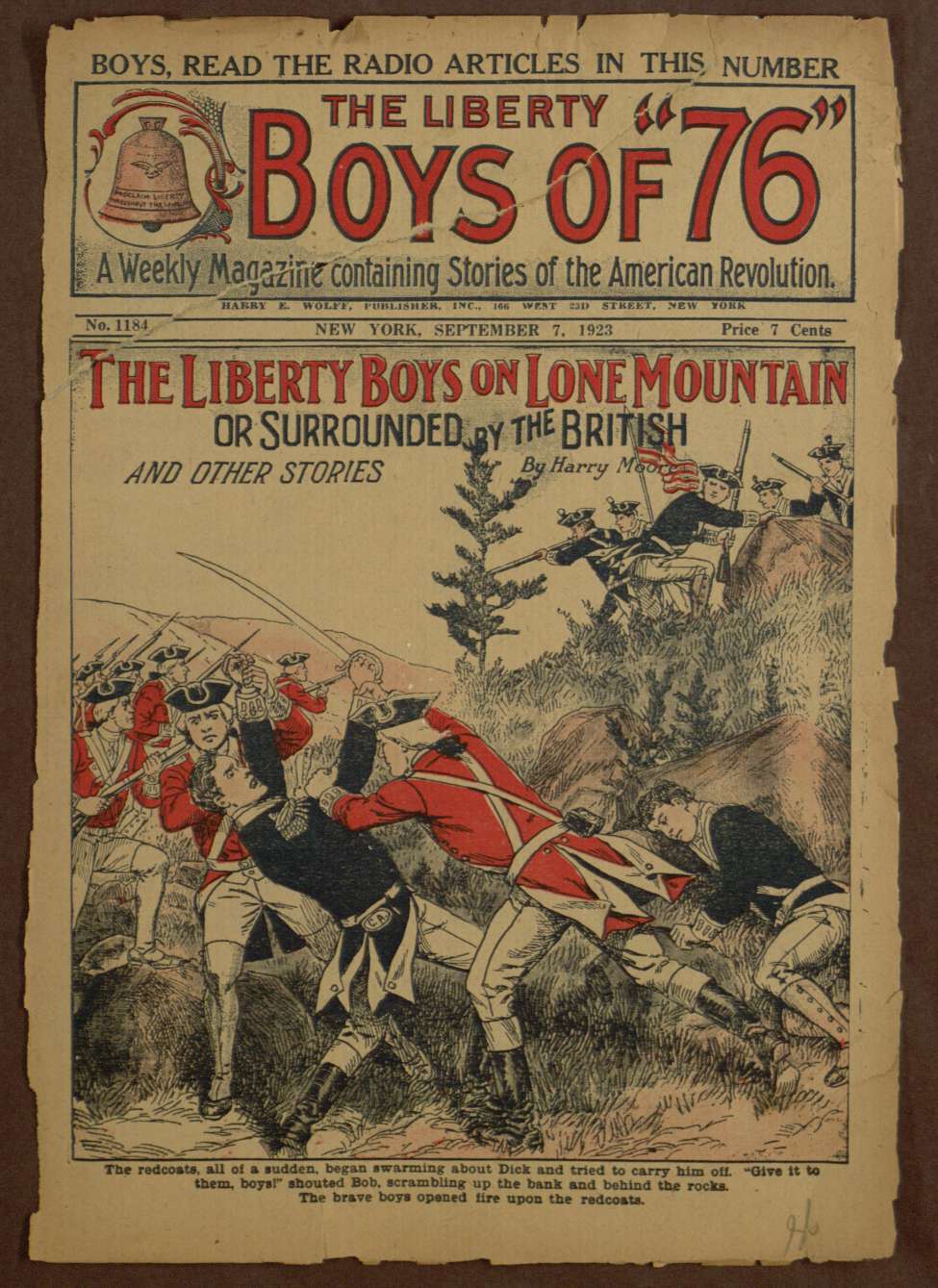 Book Cover For The Liberty Boys of 76 1184 - The Liberty Boys on Lone Mountain