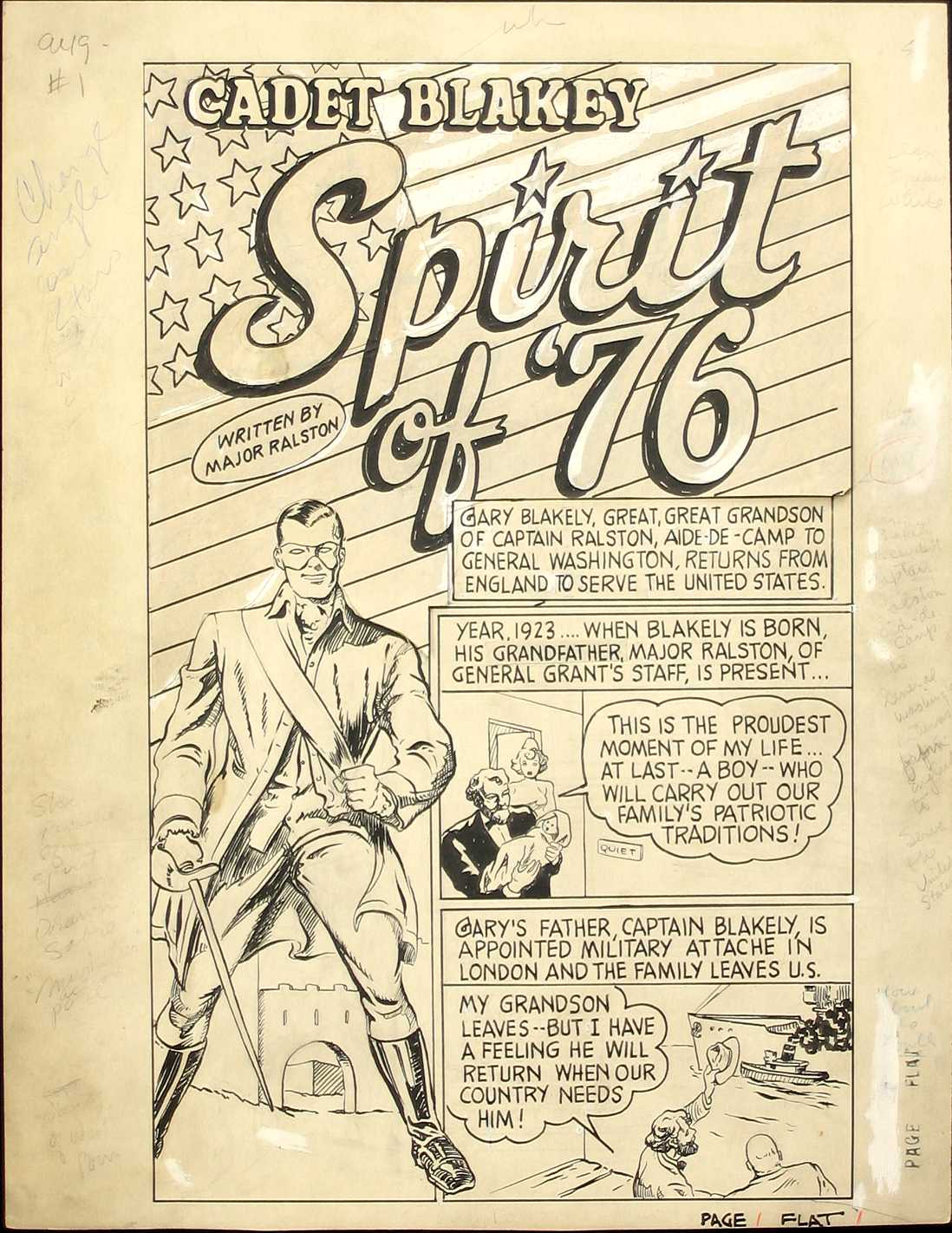 Comic Book Cover For Pocket Comics 1 (Spirit of 76 Original art) - Version 2
