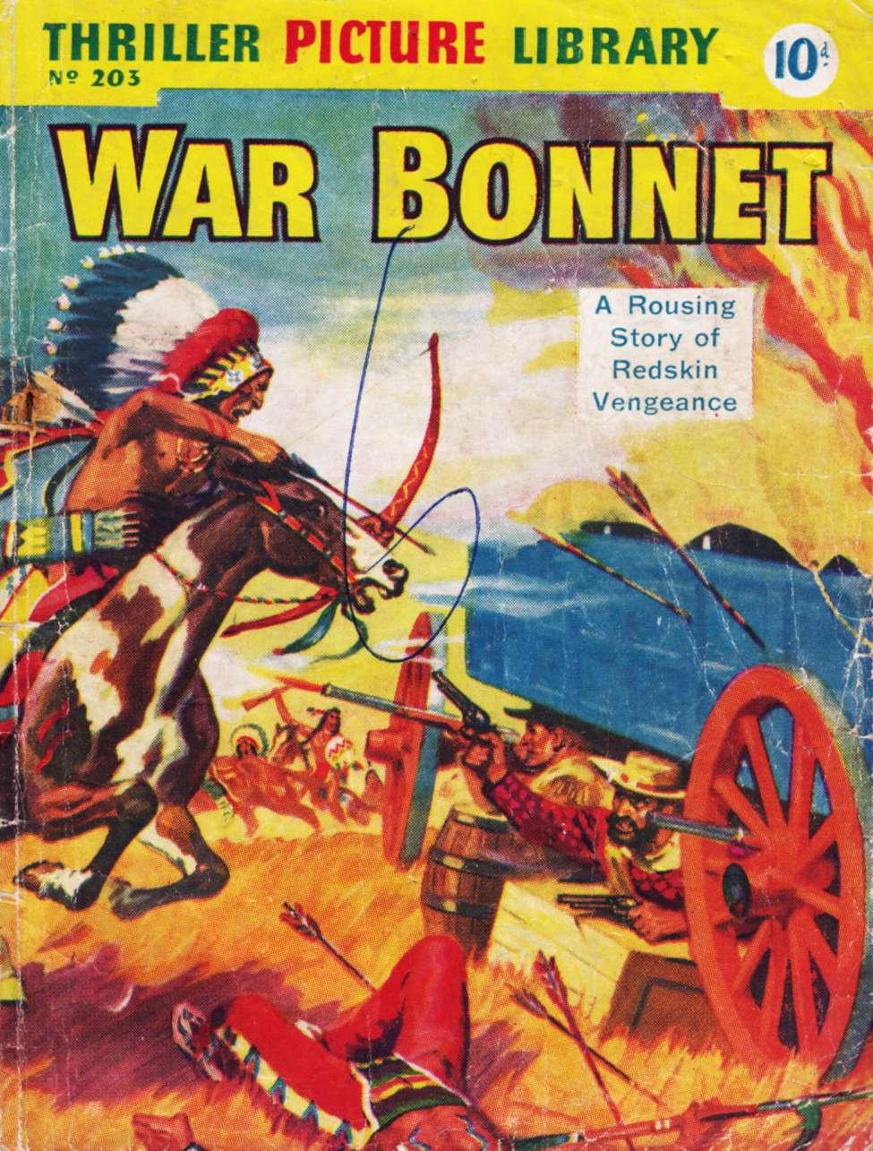 Book Cover For Thriller Picture Library 203 - War Bonnet - Clay Fisher