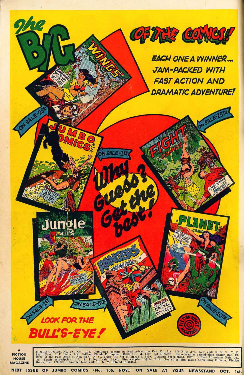 Comic Book Cover For Jumbo Comics #104