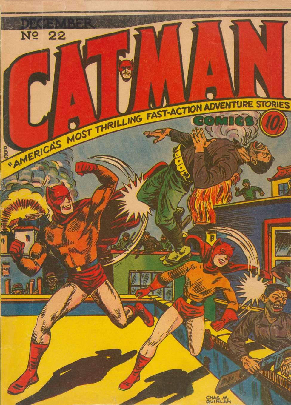 Comic Book Cover For Cat-Man Comics 22 - Version 2
