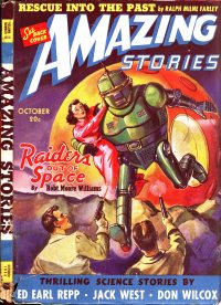 Large Thumbnail For Amazing Stories v14 10 - Raiders Out of Space - Robert Moore Williams